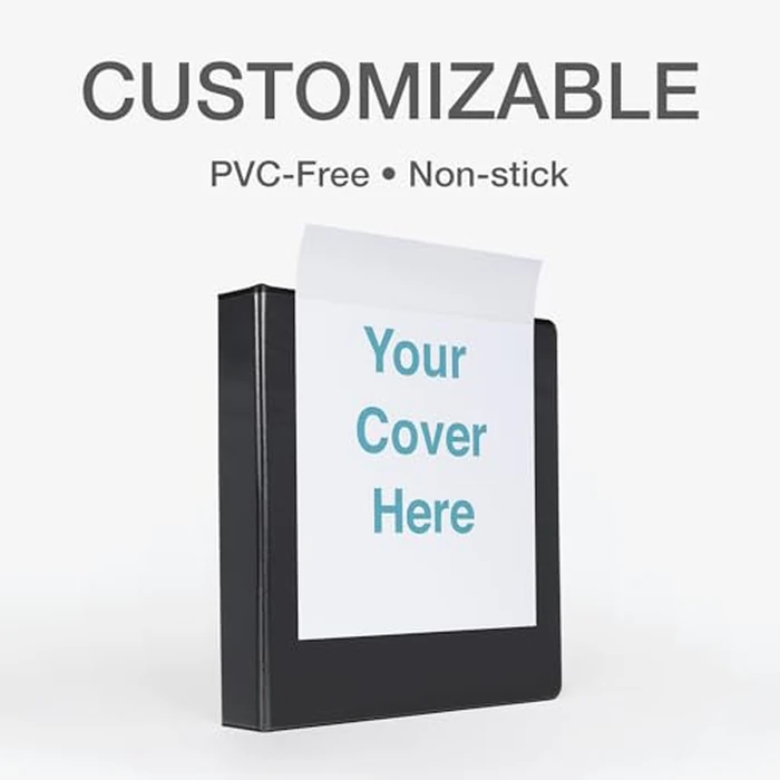 Cardinal Binder, Binders 3 Ring, EasyOpen ClearVue, Slant-D Ring, 3" Capacity, Holds 650 Sheets, Black, 4 Pockets, Non-Stick Archival Safe, Letter Size - Ideal for Office, School, and Presentations by Cardinal - Image 8