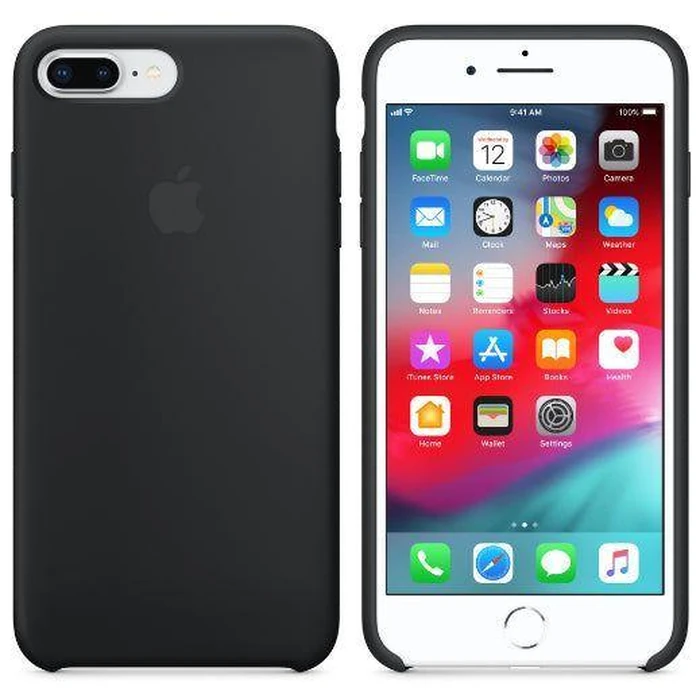 Apple Silicone Phone Case for iPhone 8 Plus | 7 Plus - Black by Apple - Image 2
