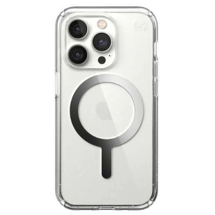 Speck Presidio Perfect-Clear Phone Case with MagSafe for iPhone 14 Pro - Silver/White by Speck - Image 2