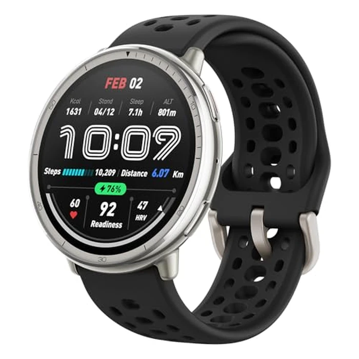 Amazfit Active 2 Smart Watch 44mm, GPS Maps with Direction, Fitness Tracker, 10 Day Battery, Sleep Monitor, 160+ Sport Modes, Water Resistant, for Android & Apple iPhone, Black Sport Silicone by Amazfit - Used - Very Good condition - CA$132.78