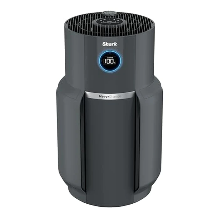 Shark Air Purifier for Home, NeverChange Max, 1,300 sq. ft. for Large Room, Kitchen, Home Office, HEPA-Exceeding Filter, Captures Pollutants, Pet Dander, Dust, Odor, Smoke, and More, HP301, Grey by Shark - Used - Good condition