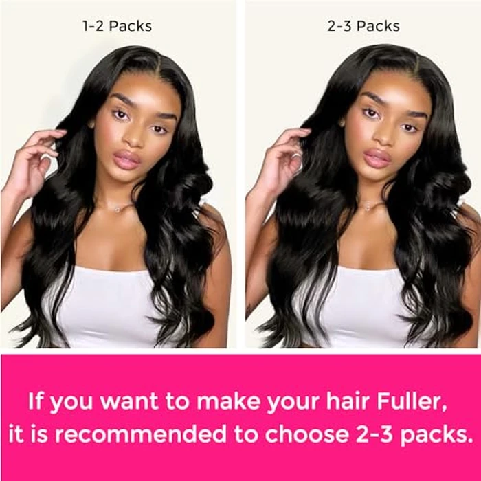 Lashey Clip in Hair Extensions Real Human Hair 150g Body Wave 9pcs Seamless Clip in Hair Extensions, 22 Inch #1B Natural Black 100% Real Soft Human Hair for Women by Lashey - Image 5