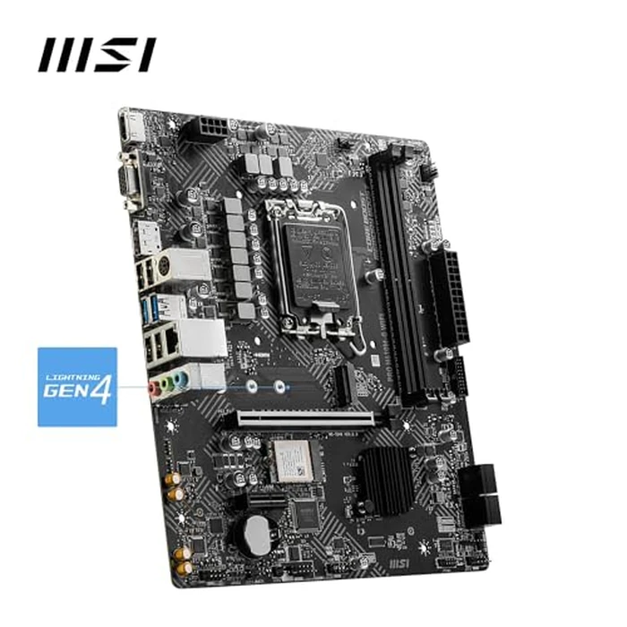 MSI PRO H610M-G WiFi Motherboard, Micro-ATX - Supports Intel Core 14th, 13th and 12th Gen Processors, LGA 1700 - DDR5 Memory Boost 5600MHz/MAX, PCIe 4.0 x16 Slot, M.2 Gen3 Slot, Wi-Fi 6E, BT 5.3 by MSI - Image 5