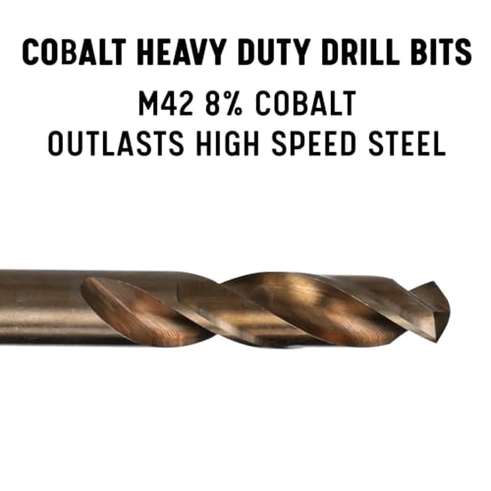 Drill America D/ASTCO17/64P12 17/64" Cobalt Heavy Duty Split Point Stub Drill Bit (Pack of 12), D/ASTCO Series by Drill America - Image 2