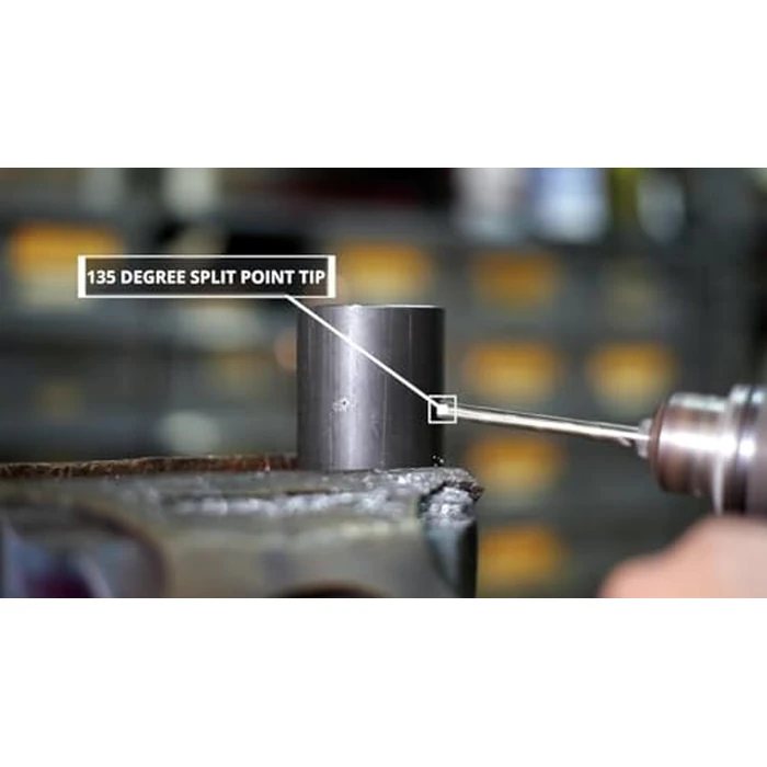 Drill America D/ASTCO17/64P12 17/64" Cobalt Heavy Duty Split Point Stub Drill Bit (Pack of 12), D/ASTCO Series by Drill America - Image 8