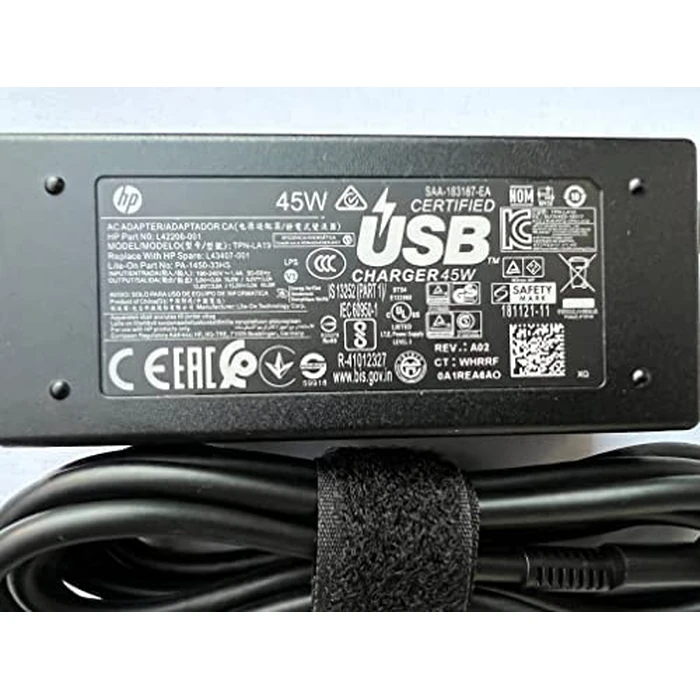 HP Original Replacement L42206-004 - 45W 15V 3A USB-C AC Adapter for HP Spectre 13 X360, Elite X2 1012 G1, Compatible with P/N: TPN-AA07, L43407-001, L42206-004, TPN-LA19, L43407-001, L42206-001. by HP - Image 3