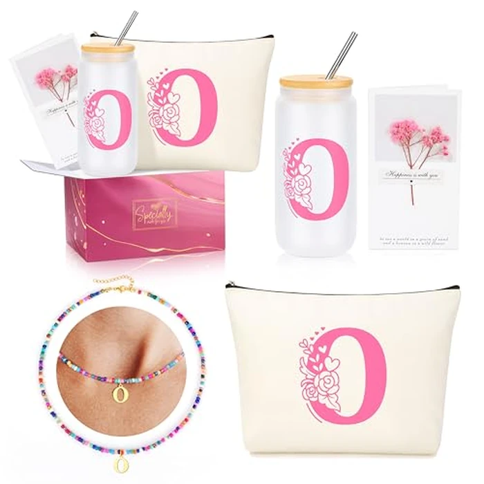 JSENGIFT Teen Girl Gifts Trendy Stuff, Easter Birthday Gifts for Teen Girls Personalized Monogrammed Pink Gifts for Women Initial O Christmas Valentines Day Ideas Present by JSENGIFT - Used - Very Good condition