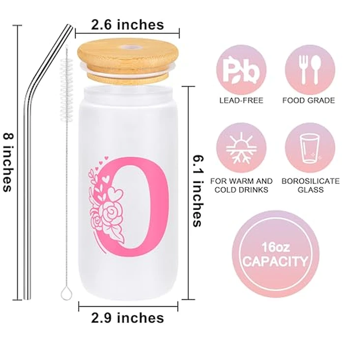 JSENGIFT Teen Girl Gifts Trendy Stuff, Easter Birthday Gifts for Teen Girls Personalized Monogrammed Pink Gifts for Women Initial O Christmas Valentines Day Ideas Present by JSENGIFT - Image 4