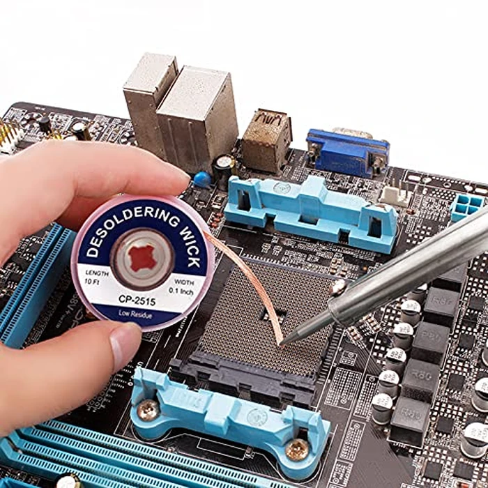 Lesnow solder wick braid 10ft Length Desoldering Wick Braid Remover Tool Solder Sucker 1 piece No-Clean soldering Wick Wire Roll and Disassemble Electrical Components by Lesnow - Image 5