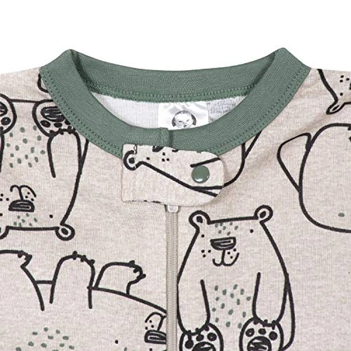 Gerber Baby Boys 4-Pack Footed Pajamas, Bears & Trucks Grey, 12 Months by Gerber - Image 6