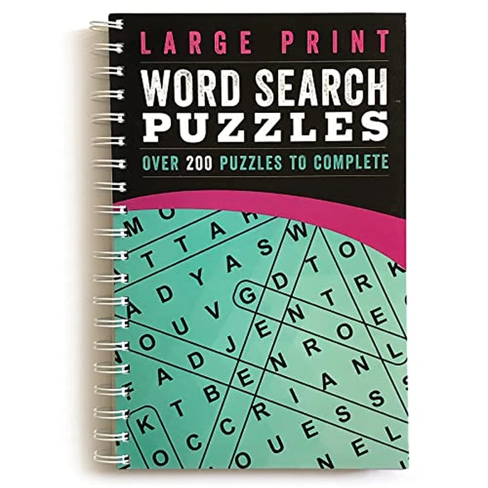 Large Print Word Search Puzzles: Over 200 Puzzles for Adults to Complete with Solutions - Include Spiral Bound / Lay Flat Design and Large to Extra-Large Font for Word Finds (Brain Busters) by Cottage Door Press - Image 1