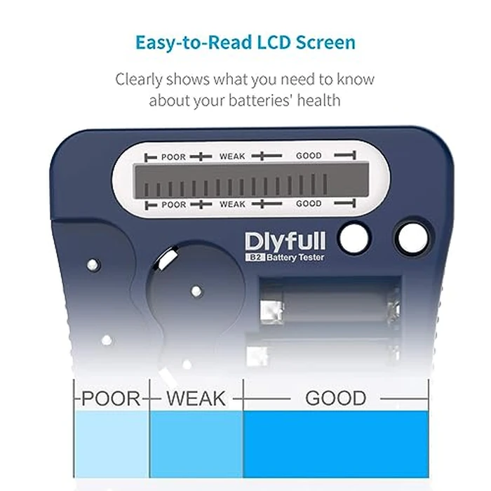 Battery Tester, Dlyfull LCD Display Universal Battery Checker for AA AAA C D 9V CR2032 CR123A CR2 CRV3 2CR5 CRP2 1.5V/3V Button Cell Batteries, 1x AAA Batteries Included by DLYFULL - Image 3