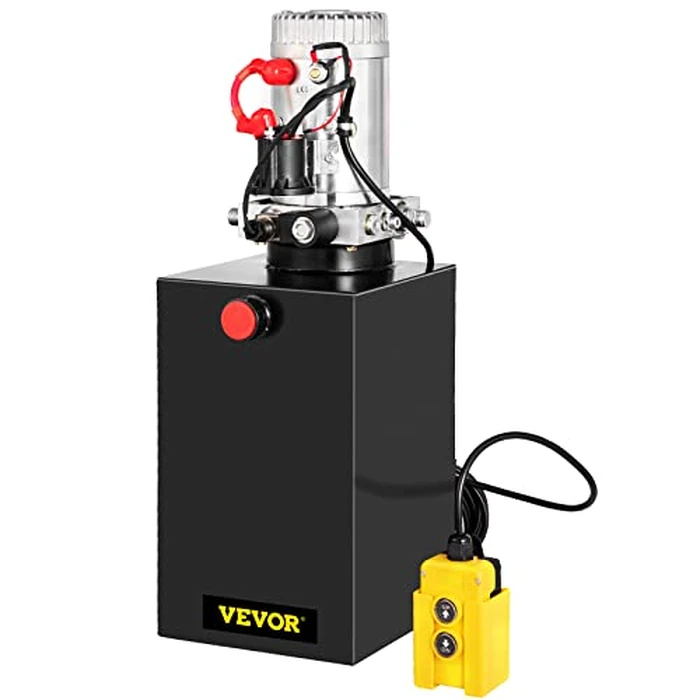 Vevor Single Acting Hydraulic Pump 12V DC Hydraulic Power Unit 3.75 Gallon Dump Trailer Pump Steel Hydraulic Power Unit (Steel, 15 Quart/Single Acting): Industrial & Scientific by VEVOR - Image 9