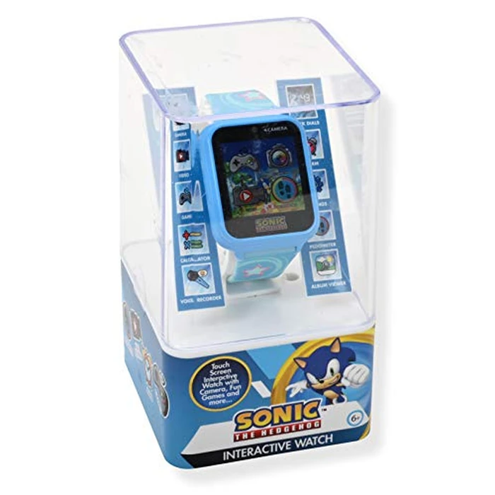 Accutime Kids SEGA Sonic The Hedgehog Blue Educational Touchscreen Smart Watch Toy for Boys, Girls, Toddlers - Selfie Cam, Learning Games, Alarm, Calculator, Pedometer (Model: SNC4133AZ) by Accutime - Image 6