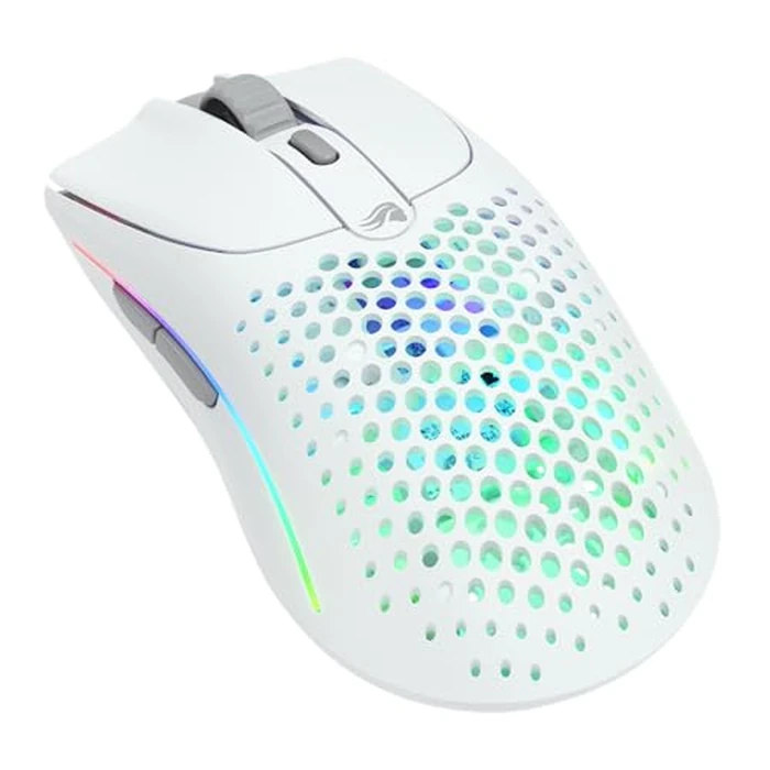 Glorious Gaming Model O 2 Wireless Gaming Mouse - Hybrid 2.4GHz & Bluetooth Wireless, 68g Superlight, Long Battery Life, 26k BAMF 2.0 Sensor, RGB, Ambidextrous, 6 Buttons, PTFE Feet - White by GLORIOUS - Image 1