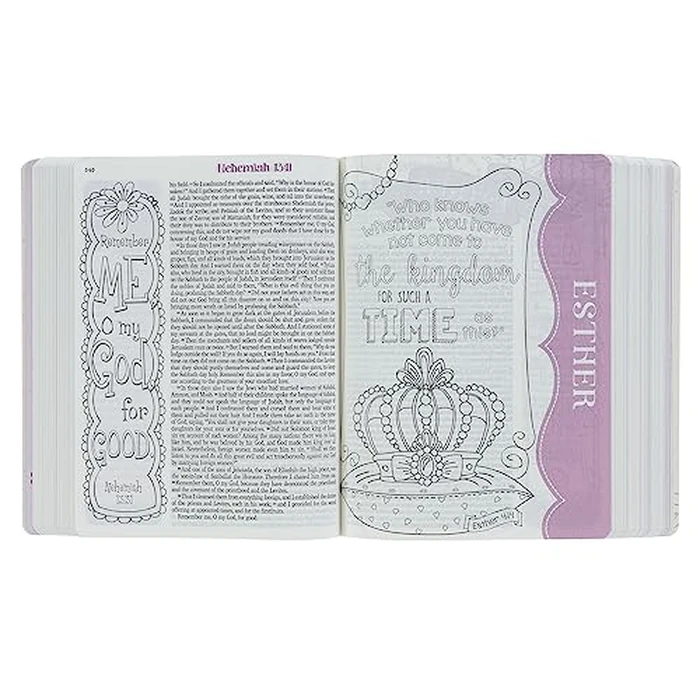 ESV Holy Bible, My Creative Bible For Girls, Softcover w/Ribbon Marker, Illustrated Coloring, Journaling and Devotional Bible, English Standard Version, Pink (ESV Creative Editions Girls) by Christian Art Gifts - Image 2