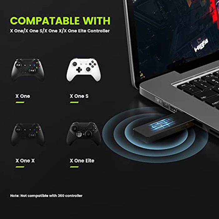 Wireless Adapter Compatible with Xbox One Controller for Windows 10/8.1/8/7 by Cipon - Image 4