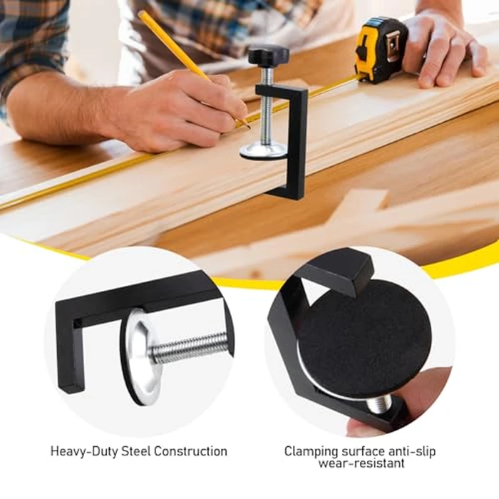 3 Inch C Clamp for Woodworking - 2 Pack Heavy Duty Steel Clamps, Compact Design for Precision Work, Secure Holding with Sliding Jaw for Crafting, Carpentry & Workshop Use by MingQiEven - Image 5