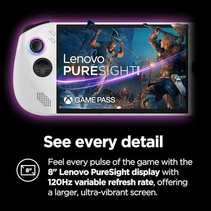 Lenovo Legion Go S - 2025 - Mobile Gaming Console - AMD Radeon graphics - 8" PureSight IPS Display - 120Hz - AMD Ryzen(TM) Z2 Go - 16GB Memory - 512GB Storage - Glacier White - Free PC Game Pass by Lenovo - Image 6