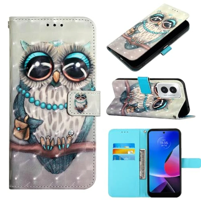 MEMAXELUS Case for Moto G Play 4G 2024 Case, 3D PU Leather Wallet Case Flip Kickstand Shockproof Protection Phone Case with Magnetic Card Slot Case for Moto G Play 4G 2024 YB 3D Gray Skull by MEMAXELUS - Used - Like New condition - CA$7.40