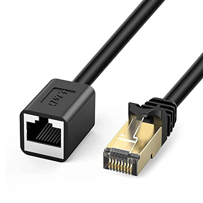 J&D Ethernet Extension Cable, Cat 6 Ethernet Extender Cable Adapter (2 Feet) Support Cat6 / Cat5e / Cat5 Standards, RJ45 Cords Shielded Male to Female by J&D - Used - Like New condition - US$7.61