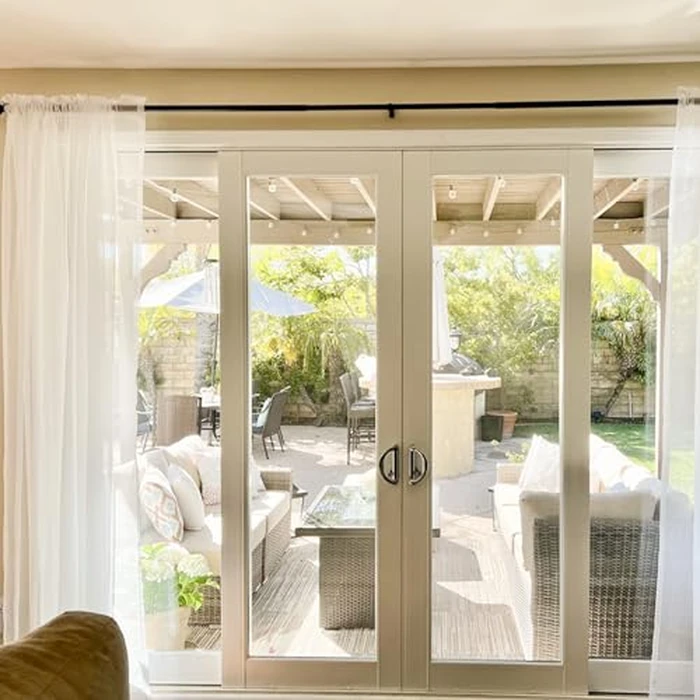Dreaming Casa Solid Sheer Curtains 84 Inches Long White Rod Pocket Voile Draperies for Bedroom Living Room, 2 Panles, Each 100" W x 84" L by Dreaming Casa - Image 7