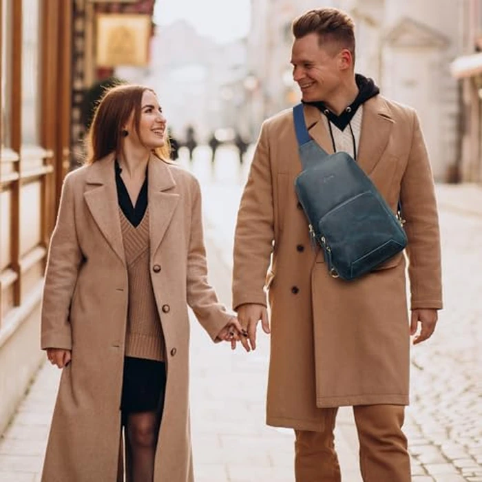 S-ZONE Sling Bag for Men Women RFID Blocking Genuine Leather Crossbody Shoulder Bag Backpack Hiking Daypack Travel by S-ZONE - Image 3