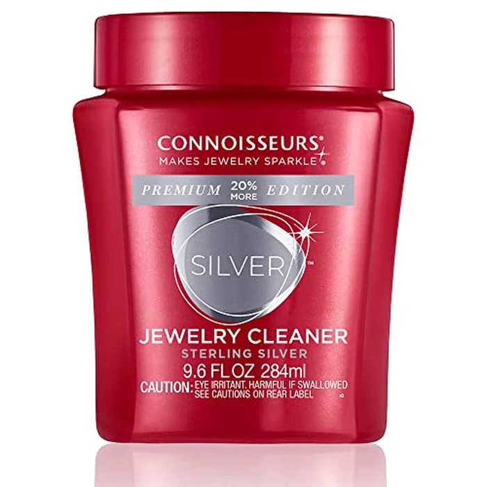 CONNOISSEURS Premium Edition Silver Jewelry Cleaner Solution for Sterling Silver - 9.6 fl oz - Cleans and Removes Tarnish in Seconds by CONNOISSEURS - Image 1