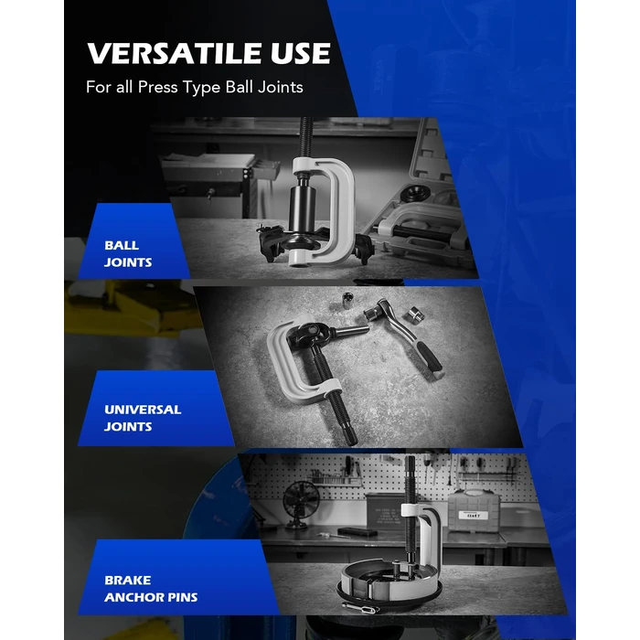 Orion Motor Tech Ball Joint Removal Tool Kit, 23pc Ball Joint Press & U Joint Removal Kit with Sockets and Universal Adapters, Heavy Duty Ball Joint Tool Set for Most 2WD 4WD Cars Trucks SUVs, Black by Orion Motor Tech - Image 3