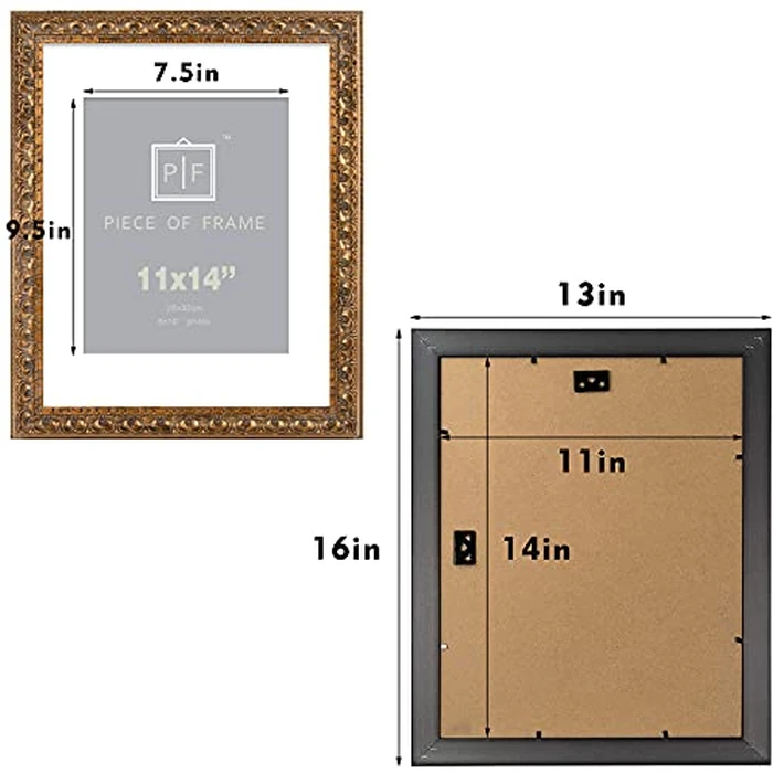 Golden State Art, 11x14 Ornate Finish Photo Frame, with White Mat for 8x10 Picture & Real Glass, Color: Bronze by Golden State Art - Image 6
