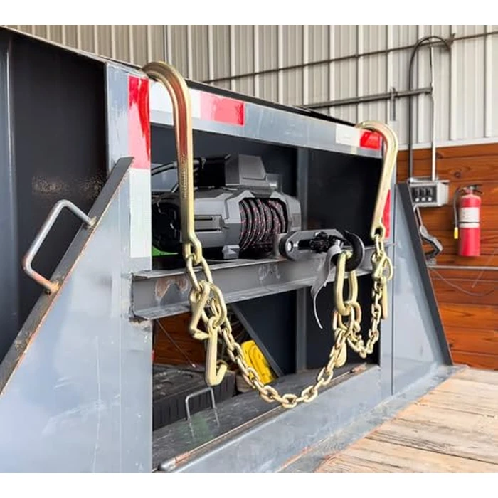 Mytee Products 5/16"x2' Leg Grade 70 V-Chain Bridle Tow w/ 15" Large Shank J Hook, T-J Hook & Grab Hooks for Towing - 4700 LBS WLL Tow Truck Chain Accessories for Flatbed Trailer Wrecker Recovery by Mytee Products - Image 5