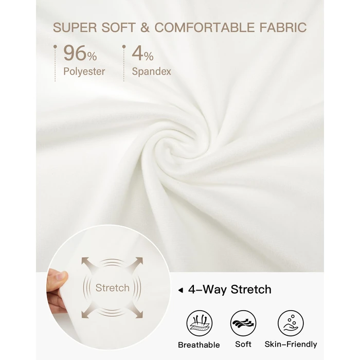 Stelle Womens Short Sleeve Crop Tops Crewneck Basic T Shirts Cute Going Out Baby Tee White Medium by Stelle - Image 5