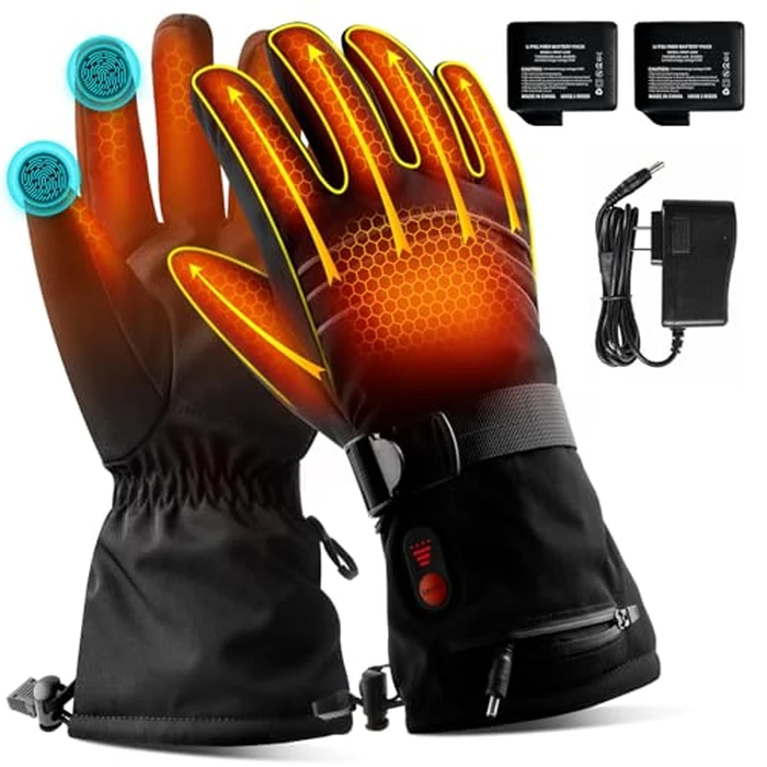 ABXMAS Heated Gloves for Men Rechargeable, 7.4V 6400mAh Electric Battery Heated Gloves for Winter Sports Motorcycle Ski Biking Hiking, Reusable Outdoor Work Hand Warmer, L by ABXMAS - Used - Very Good condition - CA$75.94