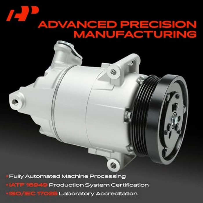 A-Premium A/C AC Compressor with Clutch Compatible with Chevrolet Colorado 2.5L 2015-2022, Equinox 1.5L 2018-2023, GMC Canyon 2.5L 2015-2022, Terrain 1.5L 2018-2028, CVC Style, 5 Grooves by A-Premium - Image 3