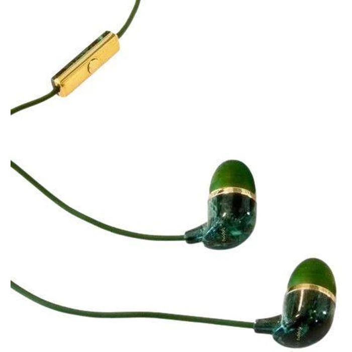 Happy Plugs Fashion-Tech In-Ear Headphones with Mic and Remote - Green Marble by Happy Plugs - Image 2