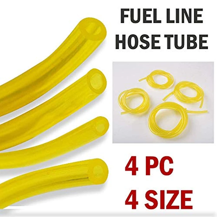 4 Sizes Petrol Fuel Gas Line Pipe Hose Tubing For String Trimmer Chainsaw Blower Lawn Mower and other Power Tools For 2 Cycle Small Engine Poulan, Craftman and more (Yellow 4PC) by KT Deals - Image 7