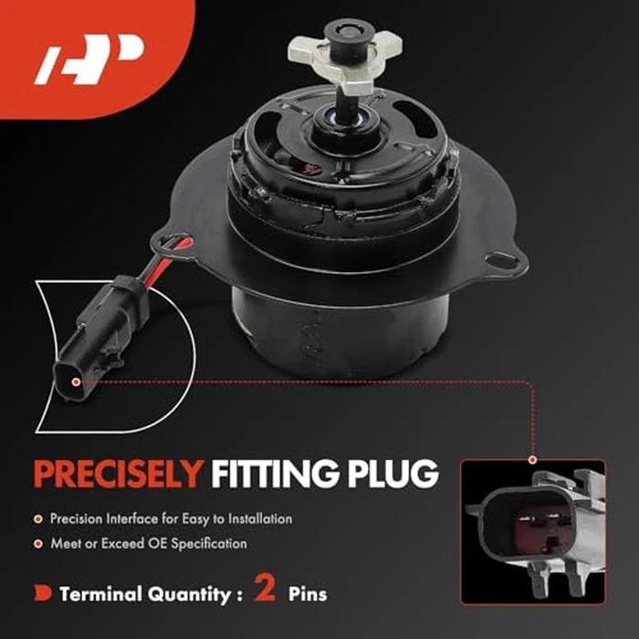 A-Premium A/C Condenser Fan Motor Compatible with Dodge Ram 1500 2002-2003, Ram 2500 2002-2003, Ram 3500 2002-2003, Replace# 5080648AA, 5093760AA by A-Premium - Image 2