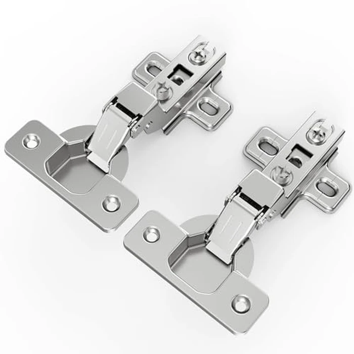 Chibery Euro Style Nickel Nickel Plated Steel Cabinet Hinges, 20 Pack, 105 Degree Opening Angle, Non-Slow Close, Self-Closing, Frameless Concealed, 3D Adjustable, 14-22mm Door Thickness by Chibery - Used - Very Good condition