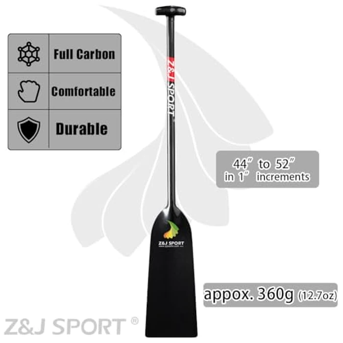 Z&J SPORT Dragon Boat Paddle Carbon Fiber IDBF Approved, Flat Blade Oval Shaft for Dragon Boat Race（52 inches） by Z&J SPORT - Image 3
