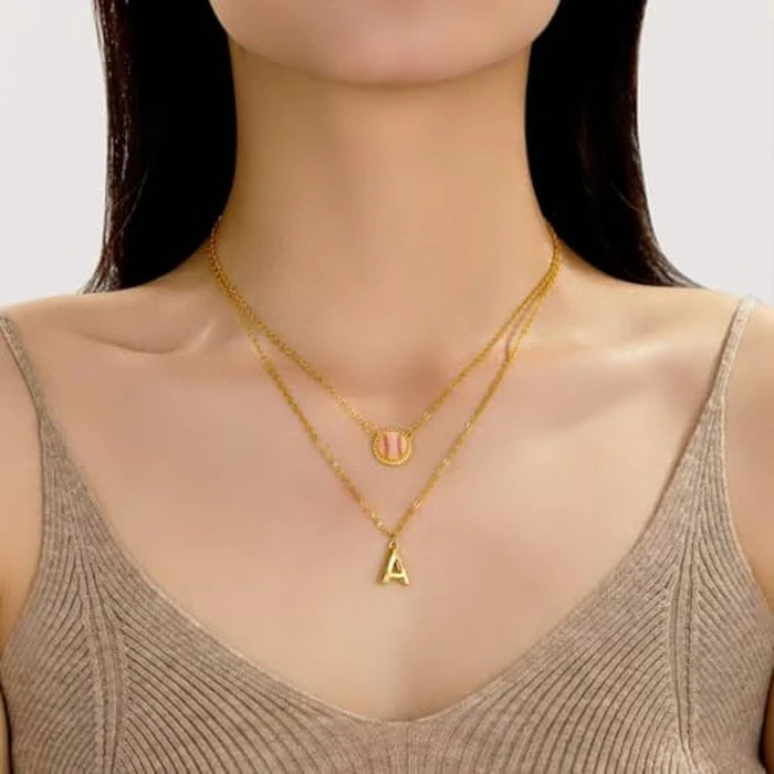 Yuoos Baseball Initial Necklace Baseball Short Pendant Choker Gold A-Z Letter Pendant Necklace Mom Themed Jewelry Gifts Daughter Gifts Graduation Chritmas Birthday (A Letter) by Yuoos - Image 3