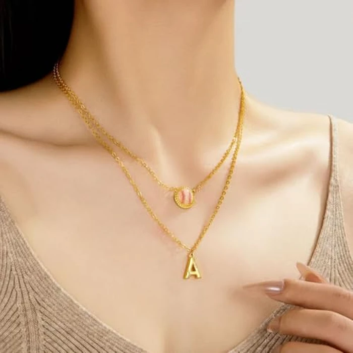 Yuoos Baseball Initial Necklace Baseball Short Pendant Choker Gold A-Z Letter Pendant Necklace Mom Themed Jewelry Gifts Daughter Gifts Graduation Chritmas Birthday (A Letter) by Yuoos - Image 6