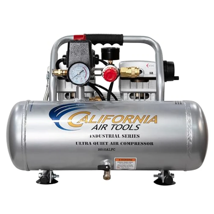 California Air Tools 2010ALFC 1.0 HP Ultra Quiet and Oil-Free Air Compressor, 2 Gallon Aluminum Tank, 60 dBA Noise Level, Industrial Series by California Air Tools - Used - Like New condition - US$299.13