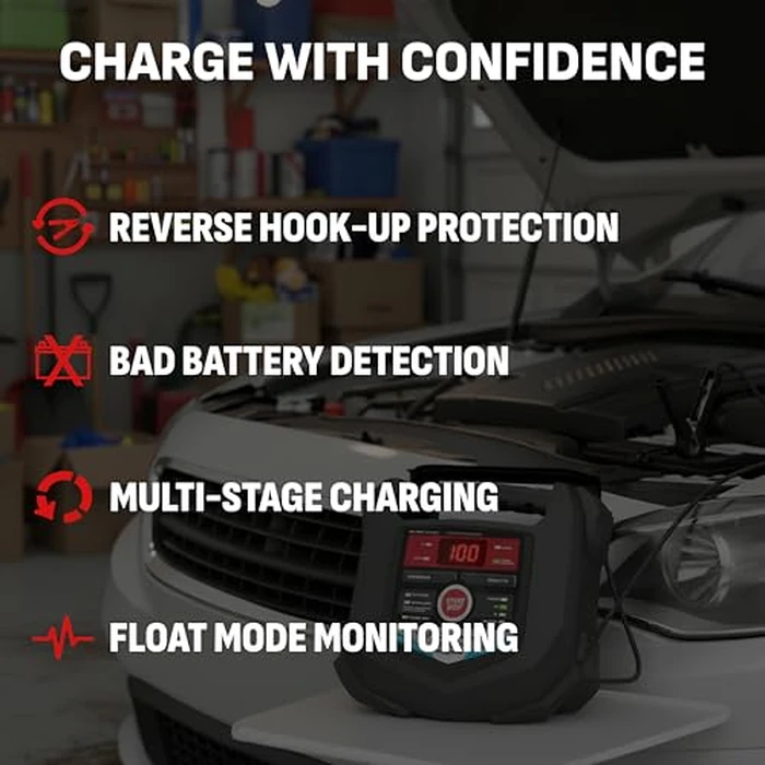 Schumacher Electric 15A Car Battery Charger and Maintainer, 4-in-1 Solution, for 6V/12V Power Sport, Automotive, and Marine Batteries, SC1280 by Schumacher Electric - Image 5