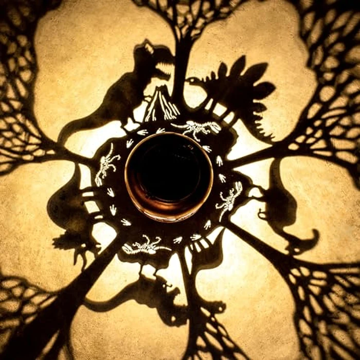 Dinosaur Solar Lanterns Outdoor Waterproof,Hanging Solar Lights Dinosaur Gifts for Women Men Metal LED Decorative Light for Yard,Patio,Lawn,Tabletop,Pathway,Landscape,Garden Decor by TIGGSY - Image 2