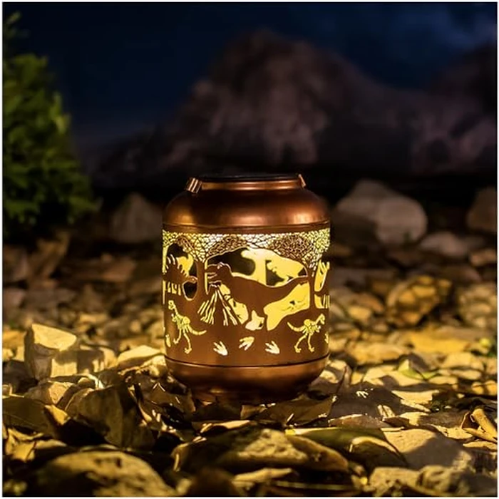 Dinosaur Solar Lanterns Outdoor Waterproof,Hanging Solar Lights Dinosaur Gifts for Women Men Metal LED Decorative Light for Yard,Patio,Lawn,Tabletop,Pathway,Landscape,Garden Decor by TIGGSY - Image 8