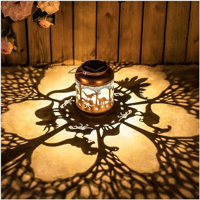Dinosaur Solar Lanterns Outdoor Waterproof,Hanging Solar Lights Dinosaur Gifts for Women Men Metal LED Decorative Light for Yard,Patio,Lawn,Tabletop,Pathway,Landscape,Garden Decor by TIGGSY - Image 9