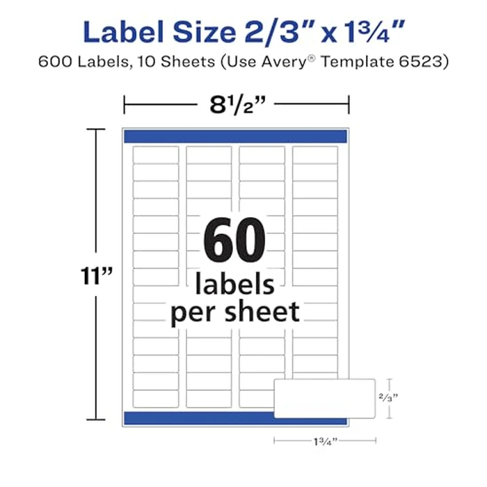 Glossy White Easy Peel Address Labels with Sure Feed, by Avery - Image 6