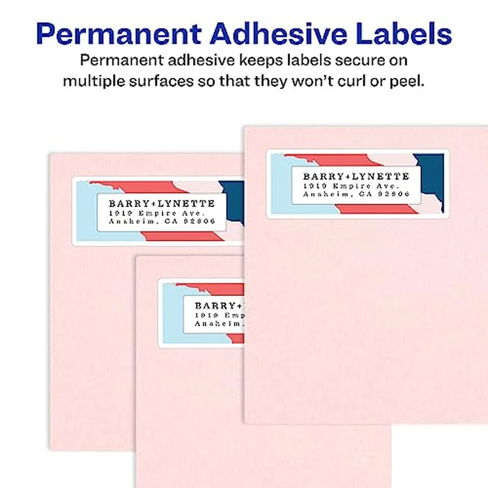 Glossy White Easy Peel Address Labels with Sure Feed, by Avery - Image 7