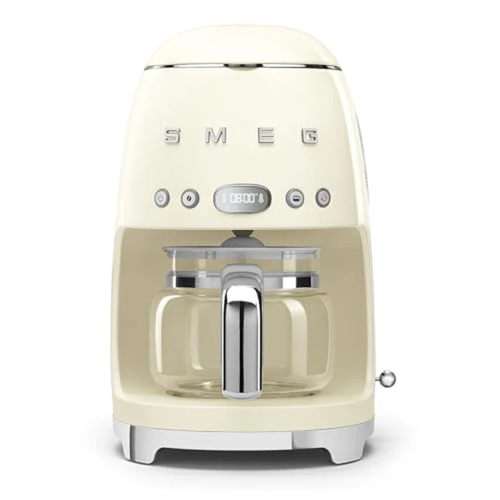 Smeg 50's Retro Style Drip Filter Coffee Machine, 10 Cups Capacity, Auto-Start, Keep Warm Funtion, Cream, DCF02CRUS by Smeg - Used - Acceptable condition - CA$156.35