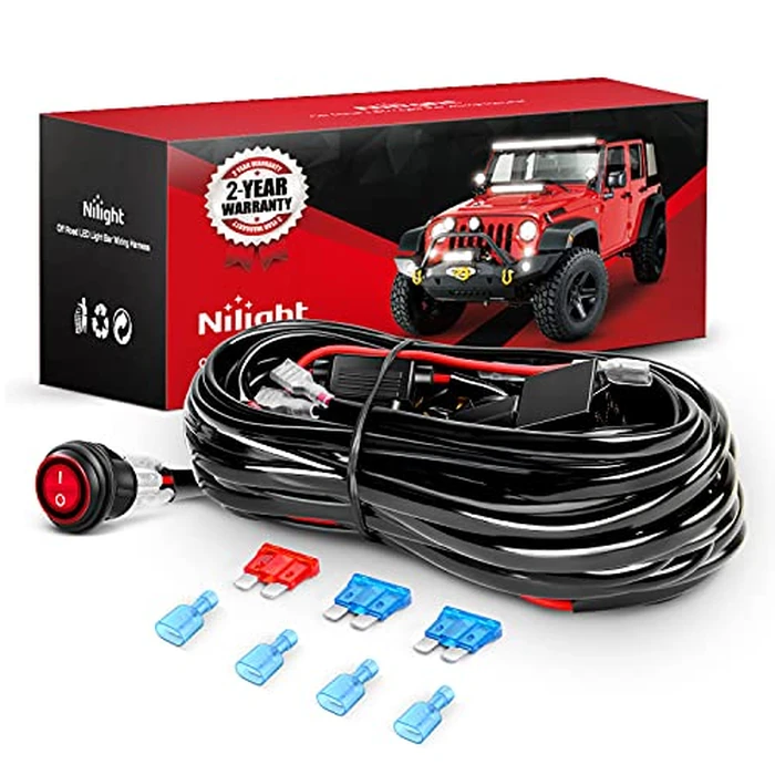 Nilight LED Light Bar Wiring Harness Kit 12V On Off Switch Power Relay Blade Fuse for Off Road Lights LED Work Light,2 years Warranty by Nilight - Used - Very Good condition - CA$13.20